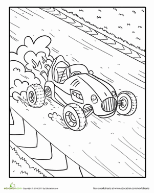 给公路赛车上色