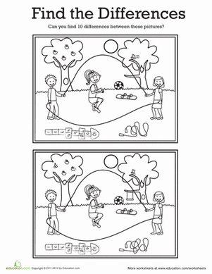 在公园里发现了不同之处