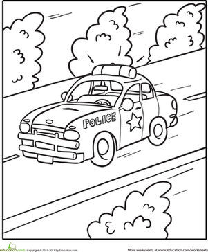运输颜色页面警车