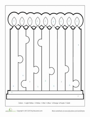光明节颜色比数字