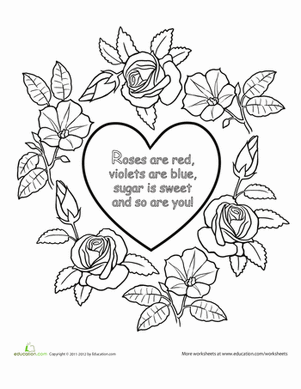 RosesareredNurseryRymeryColoringPage玫瑰色