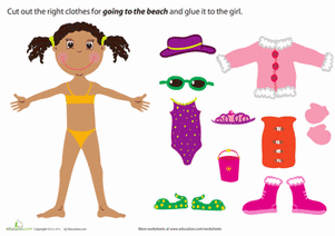 海滩女孩纸娃娃