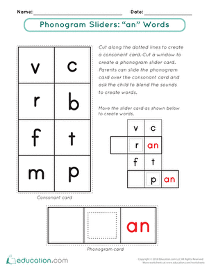 PhonogramSlidersTheAnWordFamily单词族