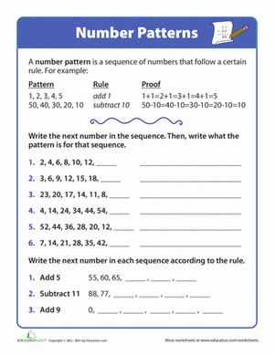 遵循规则:数字模式