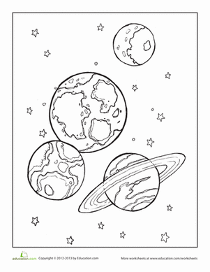 行星着色页