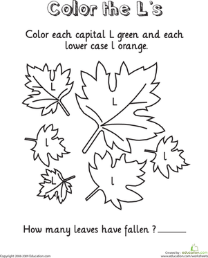 L着色页面：Leaftastic！