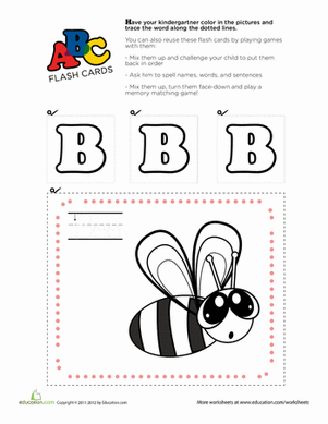 字母表卡片b
