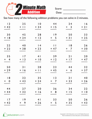 2数学分钟:加法