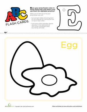ABC抽认卡：E